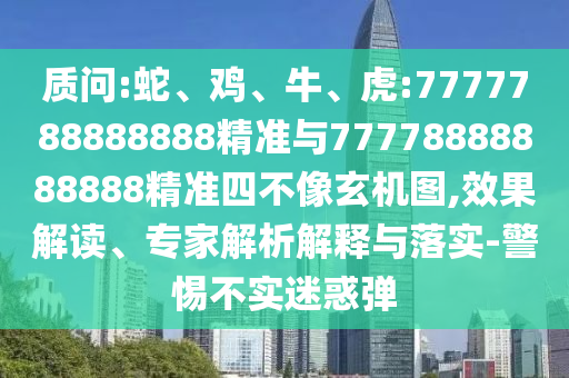 質問:蛇、雞、牛、虎:7777788888888精準與77778888888888精準四不像玄機圖,效果解讀、專家解析解釋與落實-警惕不實迷惑彈